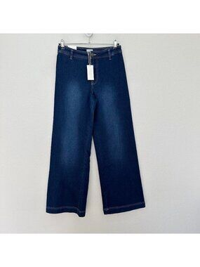 Z Supply Denim Rilynn Wide Leg Trouser Dark Wash Jeans Womens Size 26 NEW